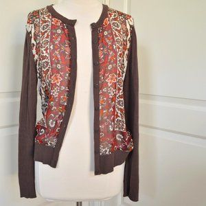 New York & Company Fall Floral Cardigan, Large